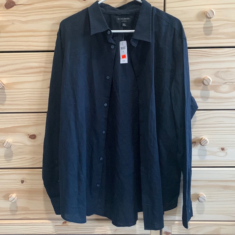 Banana Republic linen button down shirt